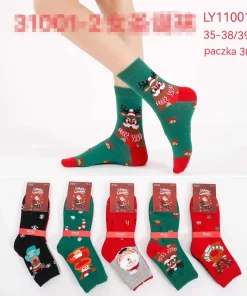 Skarpety Damskie,size 35-41,Paczka 30szt,mix kolor