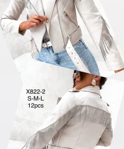 Kurtki skórzane Damskie,size s-l,Paczka 12szt ,1kolor