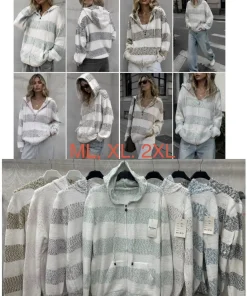 Swetry Damskie,size m/l-xl/2xl,paczka 12szt,mix kolor