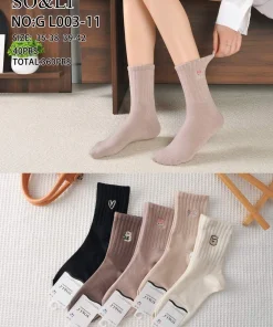 Skarpety Damskie,size 35-42,paczka 40szt,mix kolor
