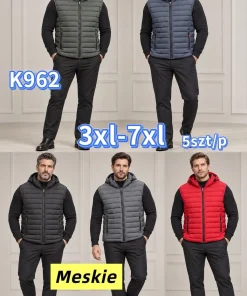Kamizelki MĘSKA,size 3-7xl,paczka 5szt,1kolor