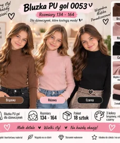 Bluzki DZIECIĘCA,size 134-164,paczka 18szt,mix kolor