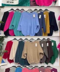 Swetry Damskie WŁOSKA,Size uni,paczka 6szt, mix kolor