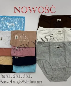 Majtki Damskie,size xl-3xl,paczka 24szt,mix kolor
