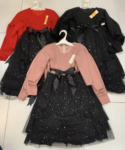 Sukienki DZIECIĘCE,size 4-14lat,Paczka 6szt,1kolor