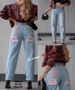Jeansy Damskie,size 34-42,Paczka 12szt ,1kolor