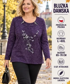 Bluzy damskie,size l-4xl,Paczka 5szt,1 kolor