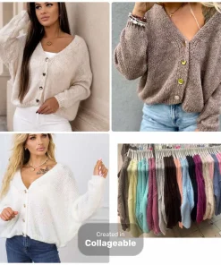 Swetry Damskie WŁOSKA,Size uni,paczka 6szt, mix kolor