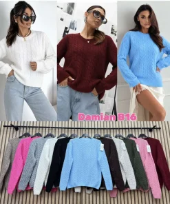 Swetry Damskie WŁOSKA,Size uni,paczka 6szt, mix kolor