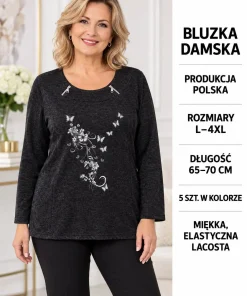 Bluzy damskie,size l-4xl,Paczka 5szt,1 kolor