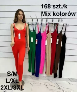 Kombinezony Damskie,size s/m-4xl/5xl,Paczka 12szt,mix kolor