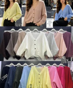 Swetry Damskie WŁOSKA,Size uni,paczka 6szt, mix kolor