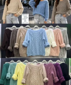 Swetry Damskie WŁOSKA,Size uni,paczka 6szt, mix kolor