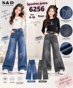 Spodnie JEANSY DZIECIĘCE, size 6-16lat,paczka 12szt,mix kolor