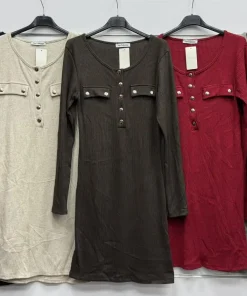 Sukienki Damskie WŁOSKA,Size uni,paczka 6szt, mix kolor
