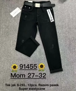 Jeansy Damskie,size s-2xl,Paczka 12szt ,1kolor