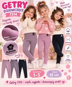 Legginsy DZIECIĘCE, size 1-5lat,paczka 15szt,mix kolor