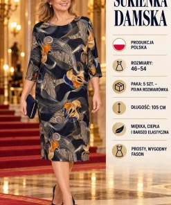 Sukienki damskie,size 46-54,Paczka 5szt,1 kolor