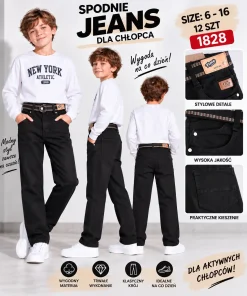 Spodnie JEANSY DZIECIĘCA,size 6-16lat,paczka 12szt,1kolor