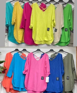 Bluzki Damskie WŁOSKA,Size uni,paczka 6szt, mix kolor