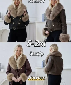 Kurtki skórzane damskie,size s-2xl,paczka 5szt,1kolor