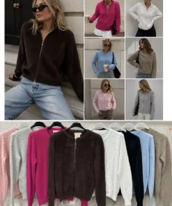 Swetry Damskie,size uni,Paczka 12szt,mix kolor