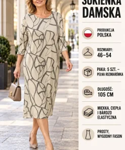 Sukienki damskie,size 46-54,Paczka 5szt,1 kolor