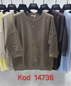 Bluzki Damskie,size uni,Paczka 12szt,mix kolor