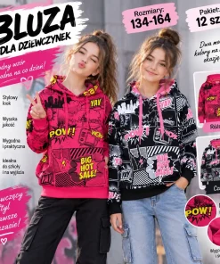 Bluzy DZIECIĘCA,size 134-164,Paczka 12szt,mix kolor