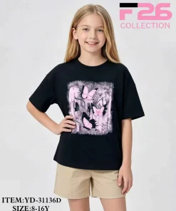 Bluzki DZIECIĘCA,size 8-16lat,paczka 5szt,1kolor