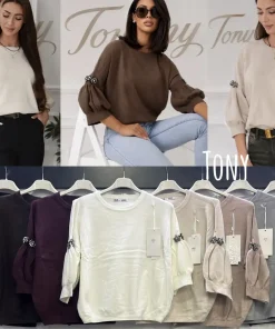 Swetry Koszule Damskie WŁOSKA,Size uni,paczka 6szt, mix kolor