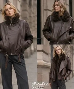 Kurtki skórzane Damskie, size s-2xl,paczka 5szt,1kolor