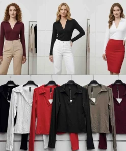 Bluzki Damskie WŁOSKA,Size uni,paczka 6szt, mix kolor
