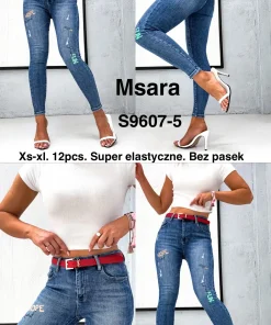 Jeansy Damskie,size xs-xl,paczka 12szt,1kolor