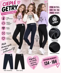 Legginsy DZIECIĘCE, size 134-164,paczka 18szt,mix kolor