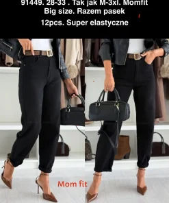Jeansy Damskie,size m-3xl,paczka 12szt,1kolor