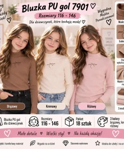 Bluzki DZIECIĘCA,size 116-146,paczka 18szt,mix kolor