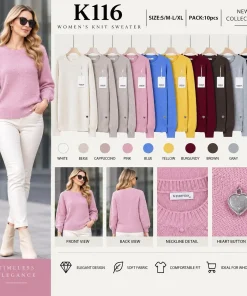 Swetry damskie ,size s/m-l/xl,Paczka 10szt ,mix kolor