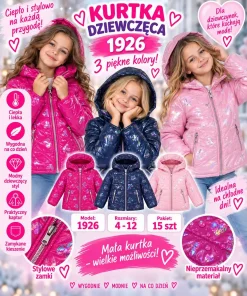 Kurtki DZIECIĘCA,size 4-12lat,paczka 15szt,mix kolor