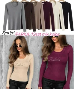 Swetry Damskie TURECKA,Size uni,paczka 6szt, mix kolor