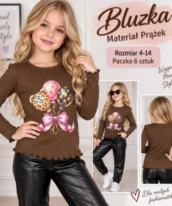 Bluzki DZIECIĘCE, size 4-14lat,paczka 6szt,1kolor