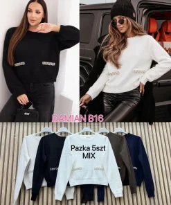 Swetry Damskie WŁOSKA,Size uni,paczka 6szt, mix kolor