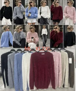 Swetry Damskie,size m/l-xl/2xl,paczka 12szt,mix kolor