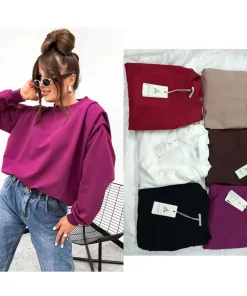 Bluzy Damskie,size uni,Paczka 6szt,mix kolor