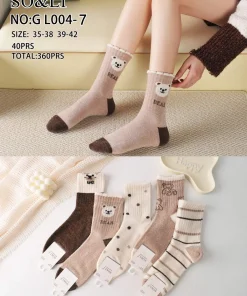 Skarpety Damskie,size 35-42,paczka 40szt,mix kolor