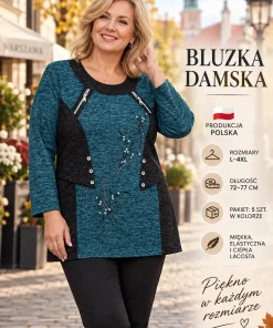 Bluzy damskie,size l-4xl,Paczka 5szt,1 kolor