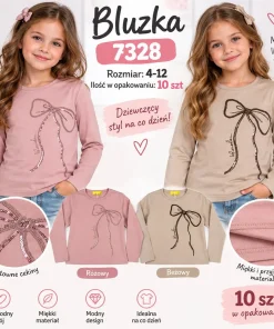 Bluzki DZIECIĘCA,size 8-16lat,Paczka 10szt ,mix kolor