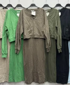 Sukienki Damskie WŁOSKA,Size uni,paczka 6szt, mix kolor