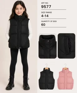 Kamizelki DZIECIĘCA,size 4-14lat,Paczka 6szt,1kolor