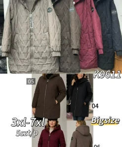 Kurtki Damskie,size 3-7xl,paczka 5szt,1kolor